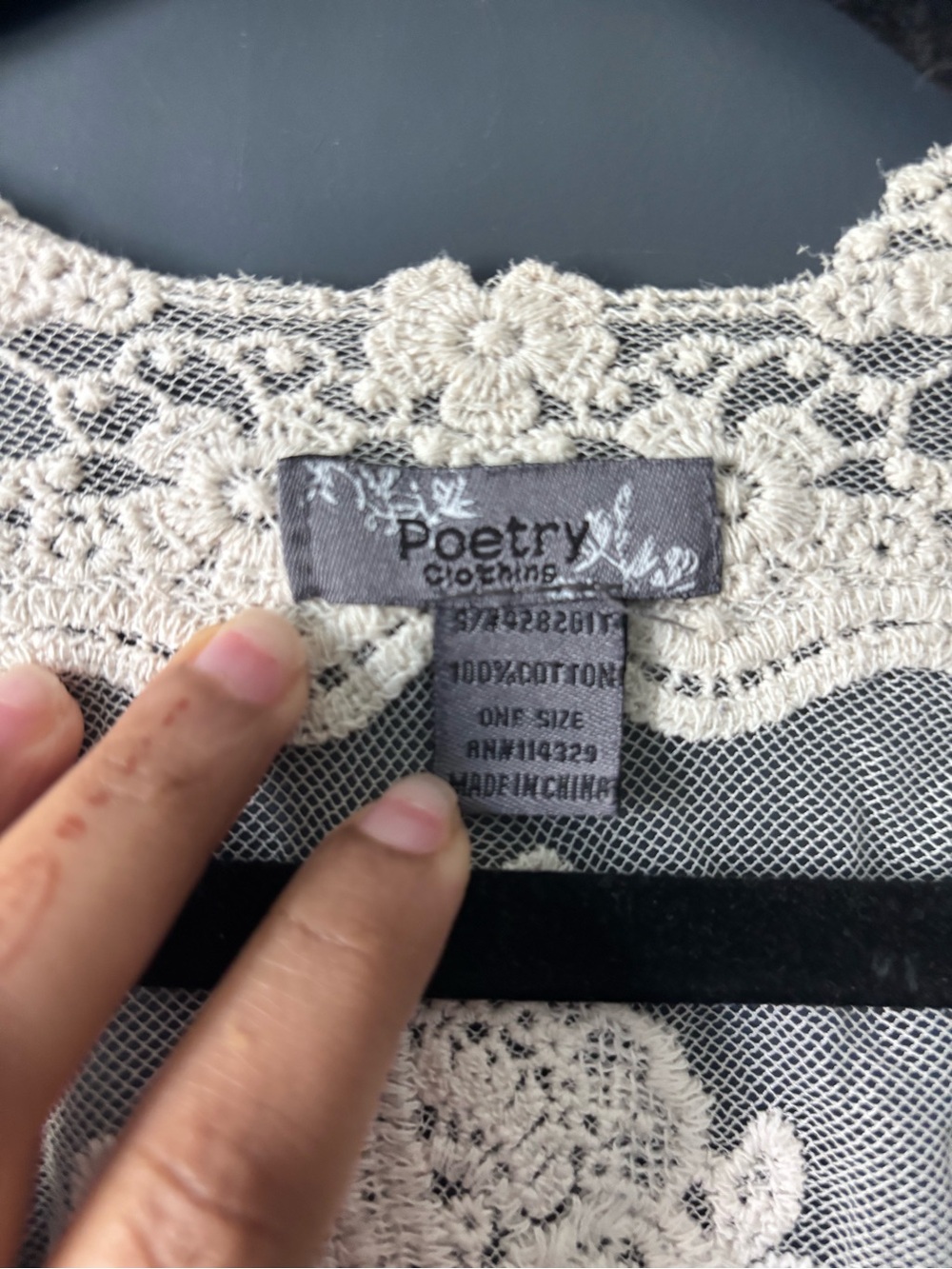 Poetry Cream Lace Crochet Top - Picture 2 of 3